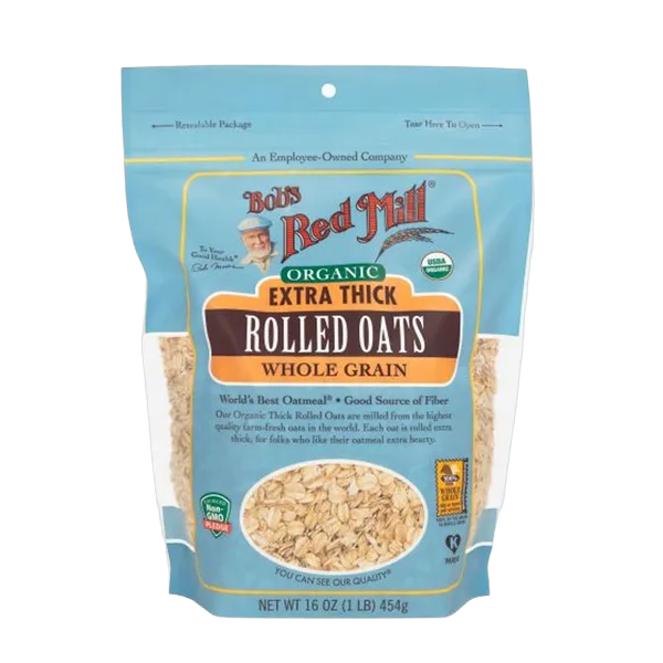 Bobs Rm Gf Org Thick Rolled Oats 1kg