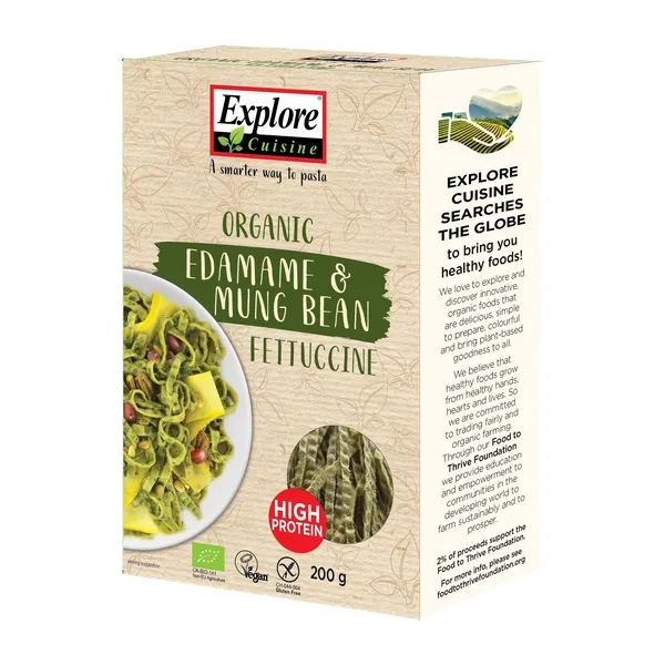 Explore Cuisine Gluten-Free Organic Edamame & Mung Bean Fettuccine 200 G