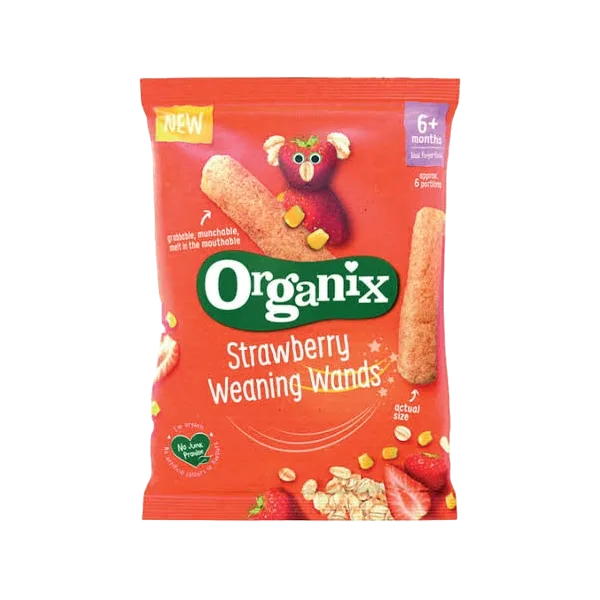 Organix Strawberry Weaning Wands 25 G