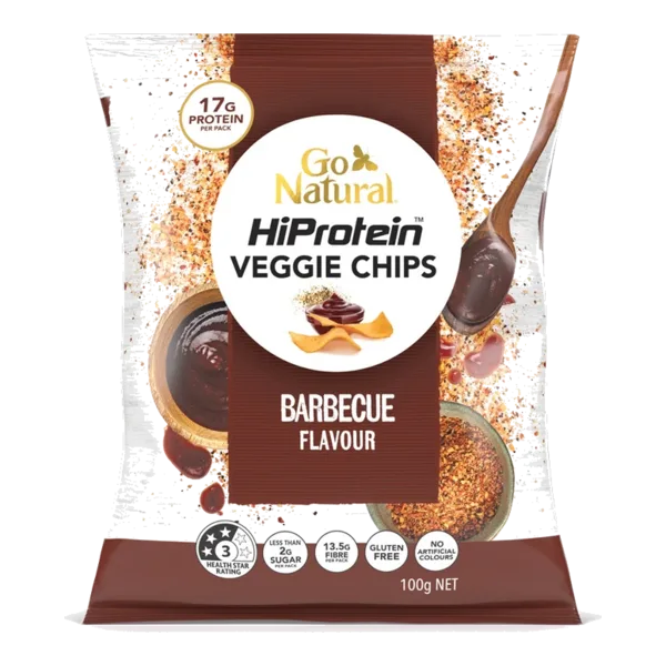 Go Natural Gluten-Free High-Protein Veggie Chips Barbeque 100 G