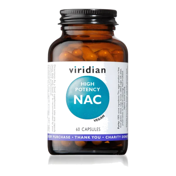 Viridian Nac High Potency 600 Mg Veg Capsules 60'S