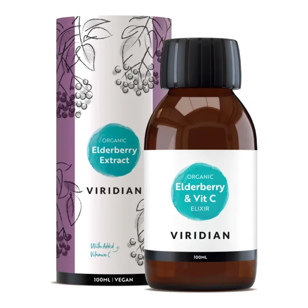 Viridian Organic Elderberry Extract + Vitamin C 100 Ml