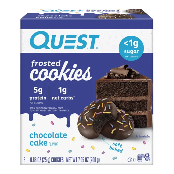 Quest Gluten-Free Frosted Cookies Chocolate Brownie Cake 200 G