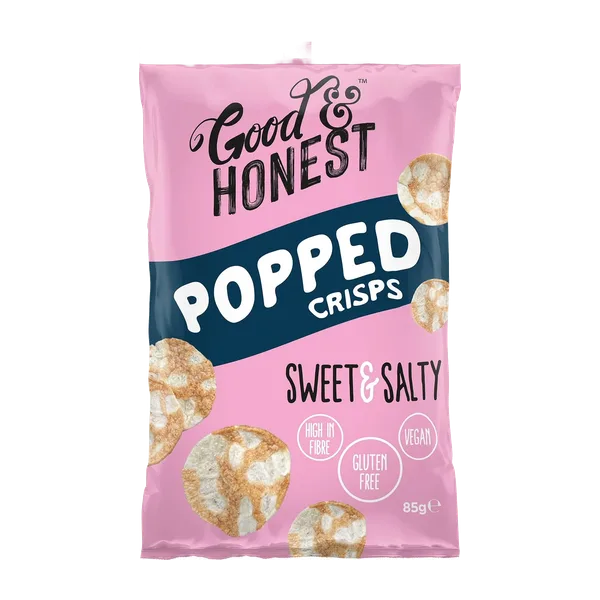 Good & Honest Popped Protein & Veggie Crisps Sweet & Salty 85 G
