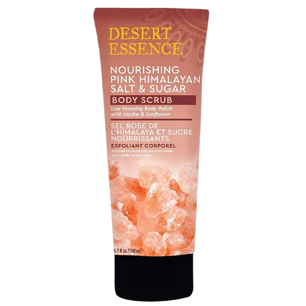 Desert Essence Nourishing Pink Himalayan Salt & Sugar Body Scrub 6.7oz/198ml