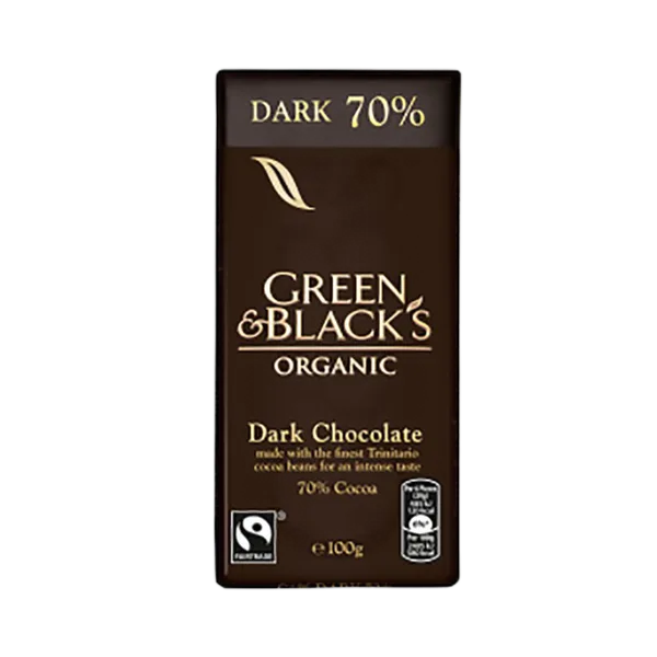 Green & Black'S Org Dark Chocolate 70% 90gm