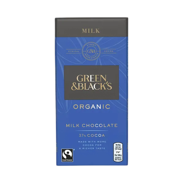 Green & Black'S Org Milk Chocolate 90gm M113p