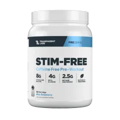 T/Labs Stim-Free Pre-Workout Blue R/Berry 30svs/609g #Tpl003102