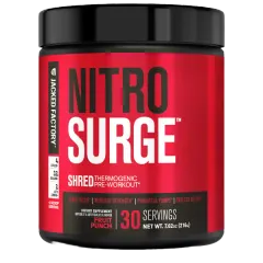 Jacked Factory Nitro Surge Shred Pre-Workout Fruit Punch 30svs/216g #Jfw013102