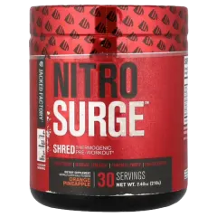 Jacked Factory Nitro Surge Shred Pre-Workout Orange P/Apple 30svs/210g #Jfw013103