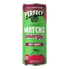 Perfect Ted Sparkling Matcha Cherry Energy Drink Can Nas 250ml #Mec250-12-01