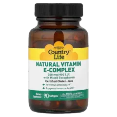 Country Life Natural Vit E-Complex 268mg (400 I.U) 90’s
