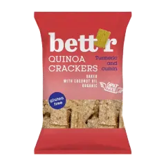 Bett'r Gf Org Turmeric & Cumin Quinoa Crackers 100g #So8801